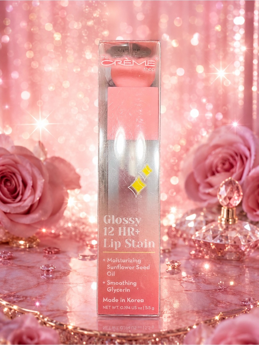 The Creme Shop Glossy 12 HR + Lip Stain - Cherish